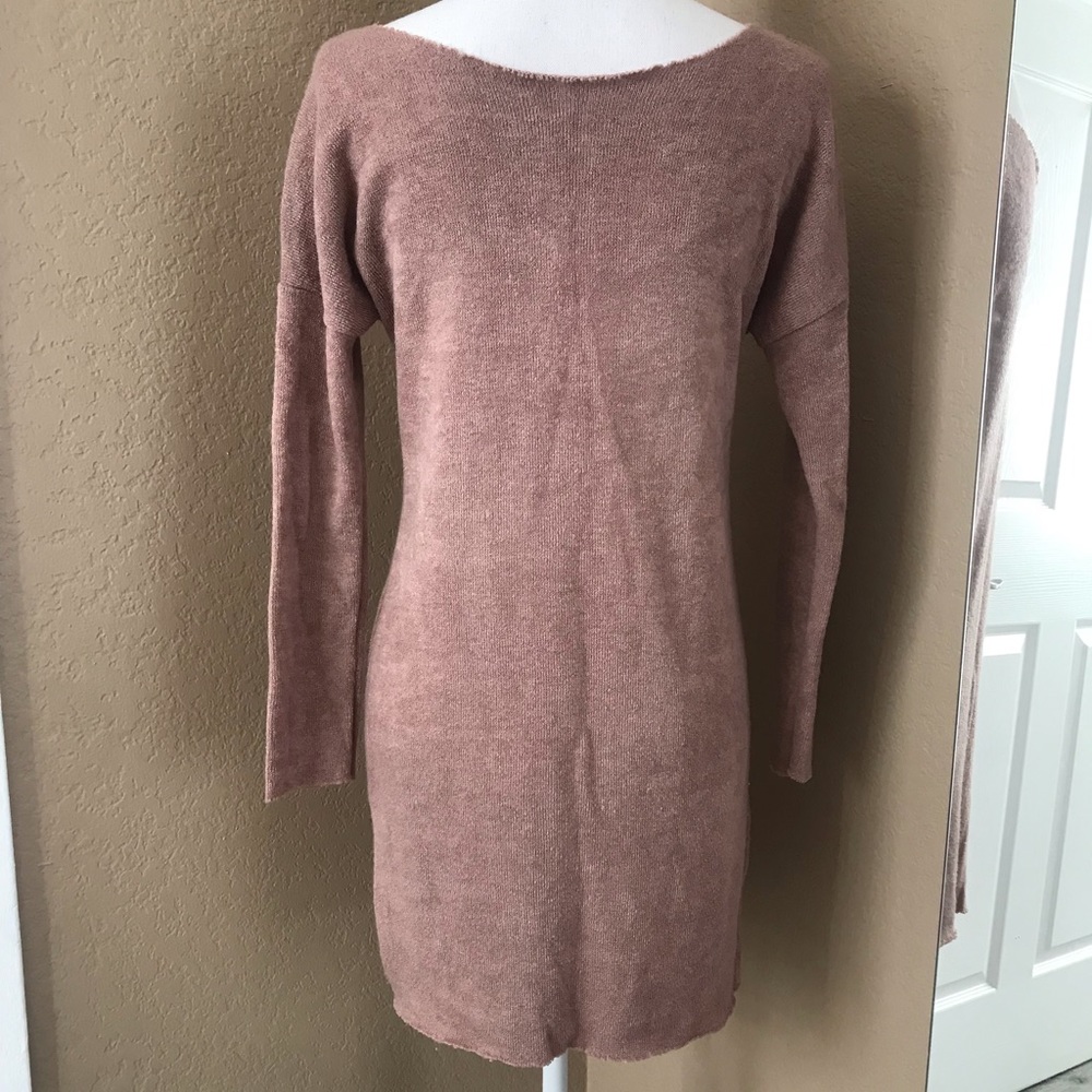 Mauve pink sweater dress